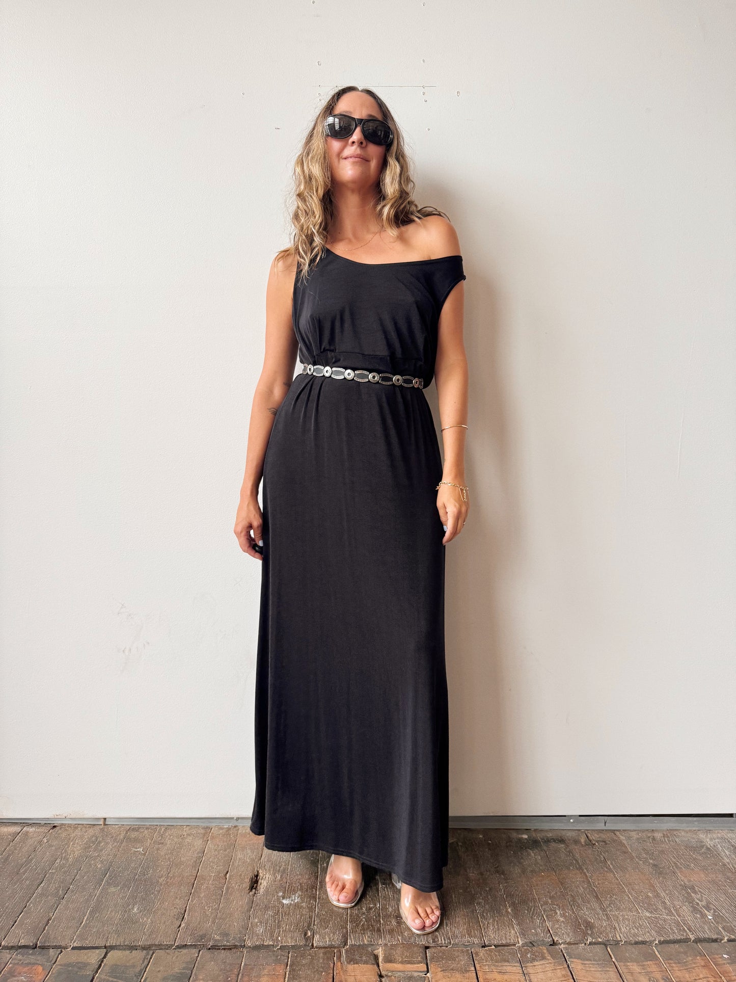 90s Spandex Teddi Midnight Dress (XL)