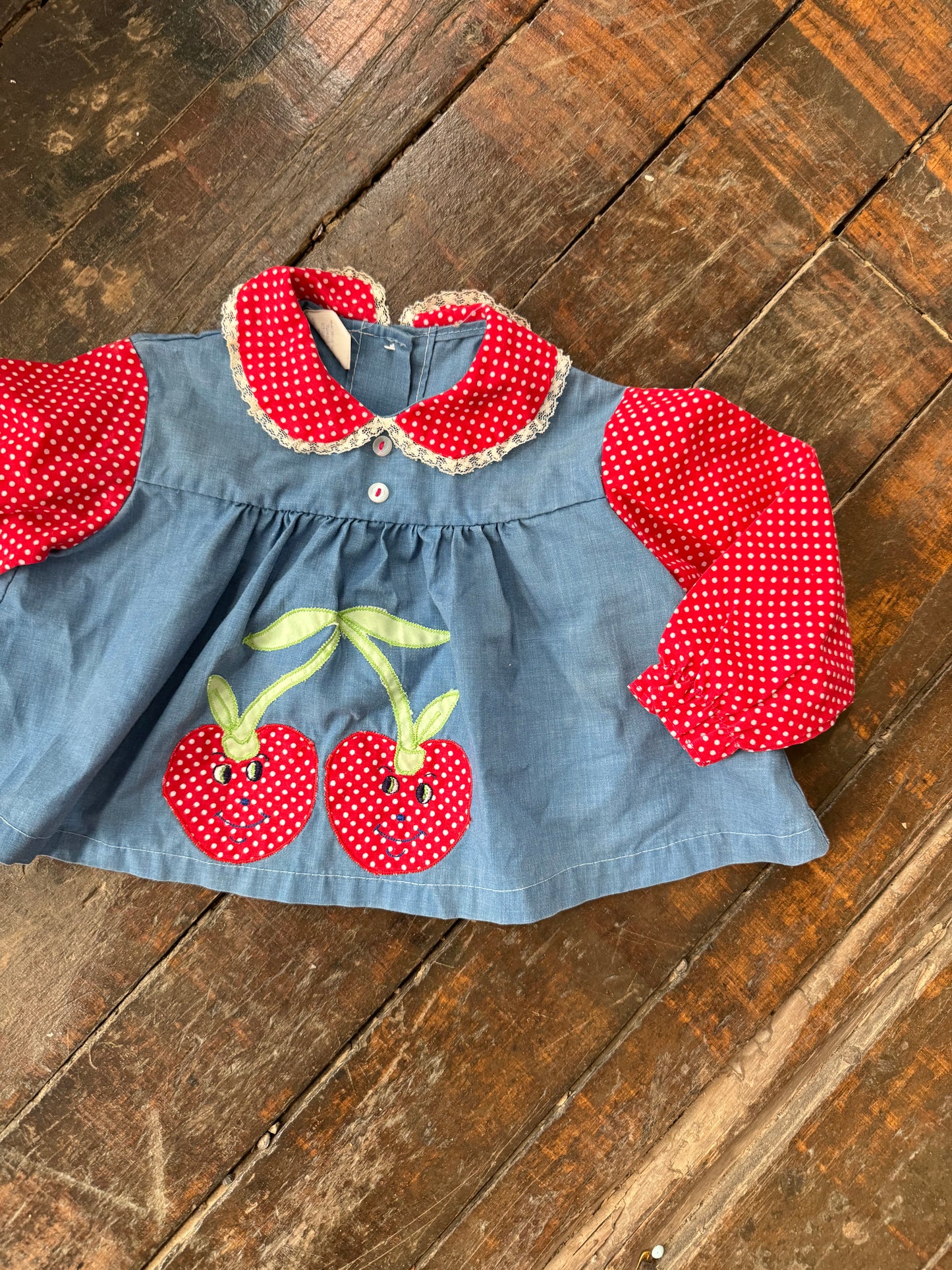 70s Cherry Blouse (12mos)