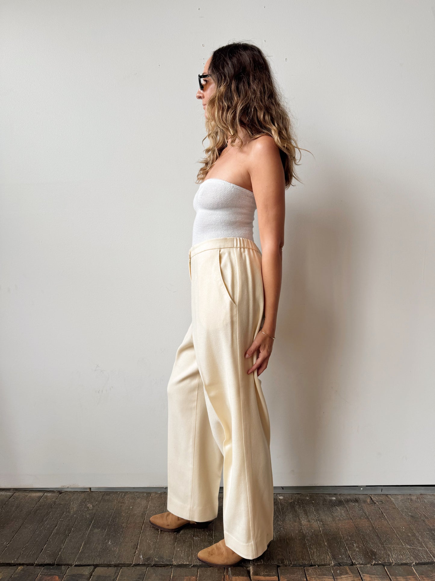 Wool Ivory 80s Trouser (31")