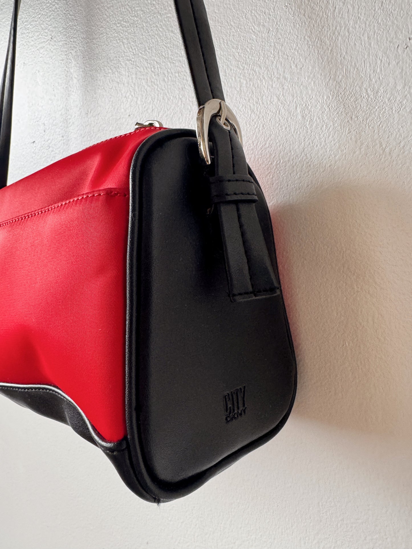 90s City DKNY Nylon Barral Crossbody Bag