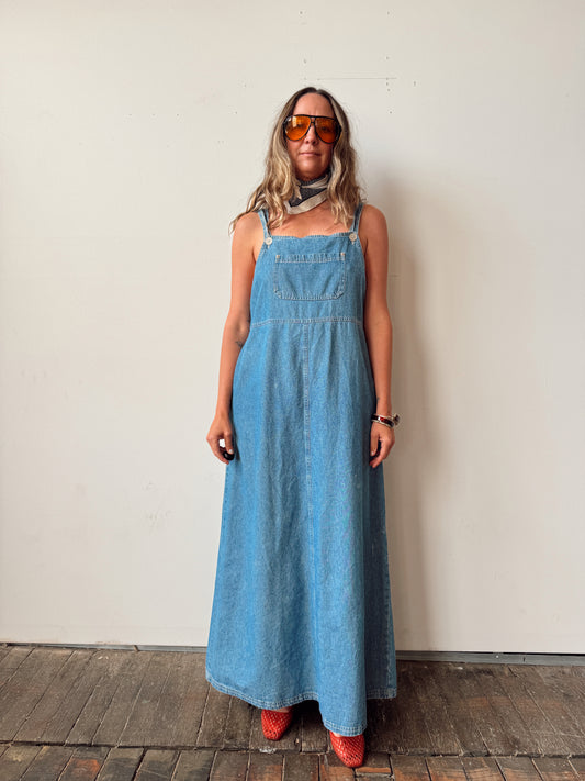 Harbor Sport Denim Apron Dress (L)