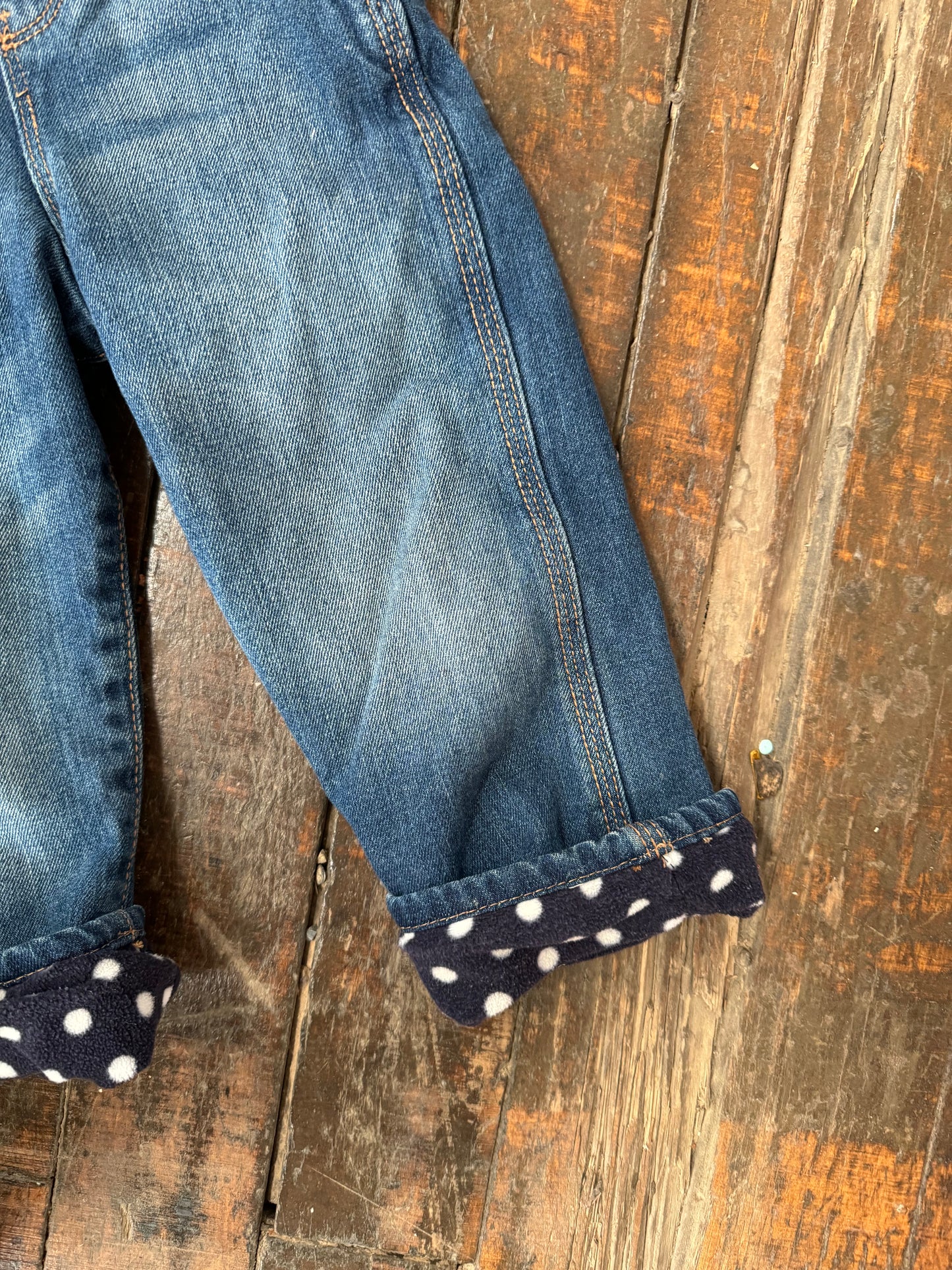 Oshkosh Fleece-Lined Denim Overalls (2T)