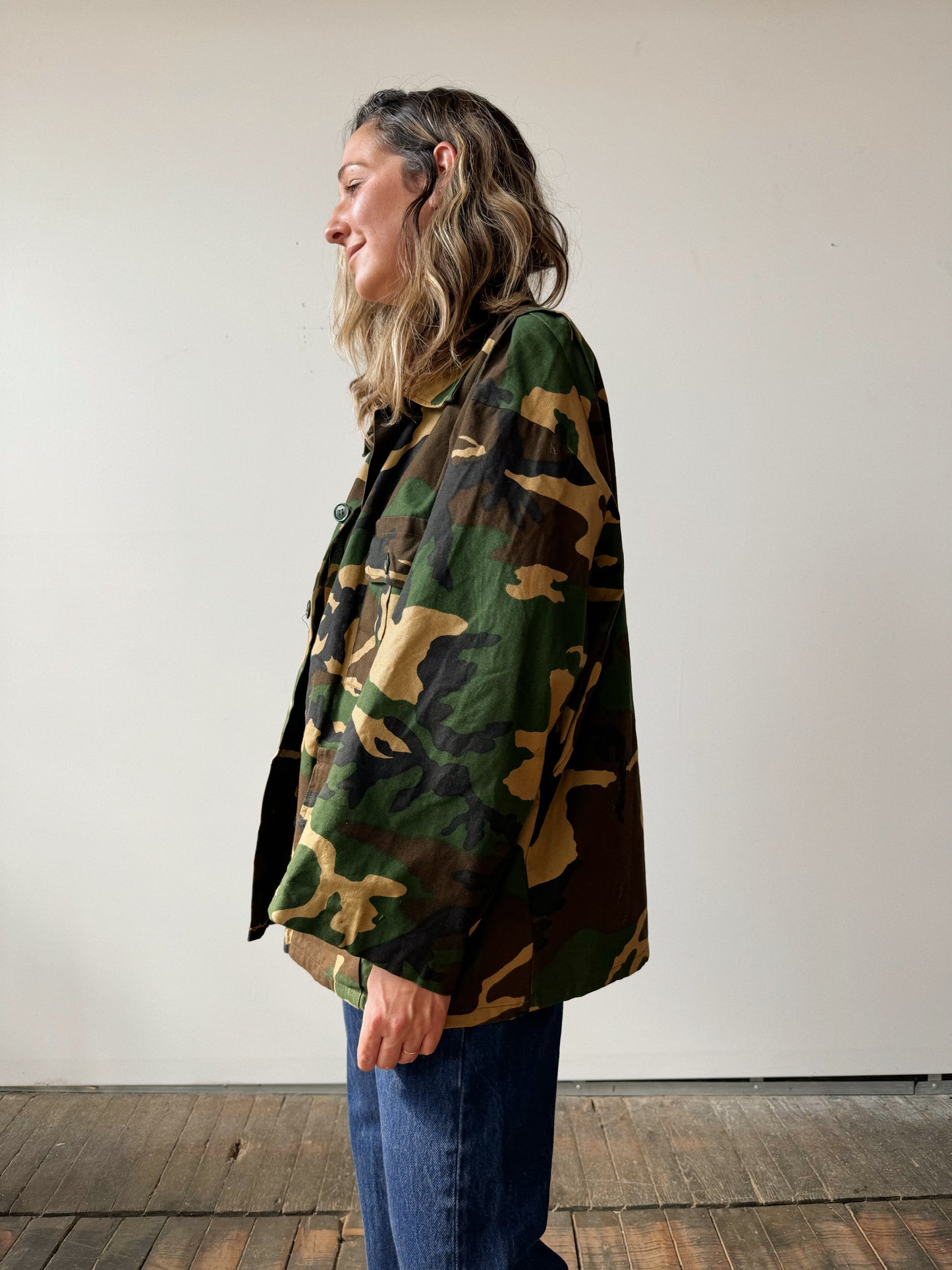 70s Black Sheep Camo Duck Hunter Lightweight Jacket (L)