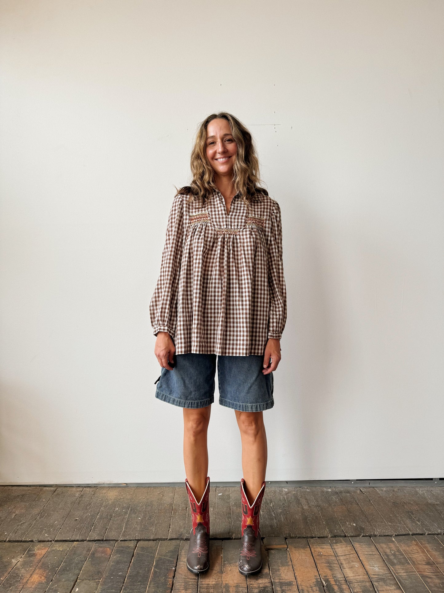 Homestead Gingham Blouse (L)