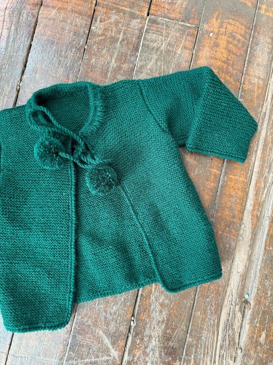 Hand-Knitted Pom Pom Cardigan (9mths)
