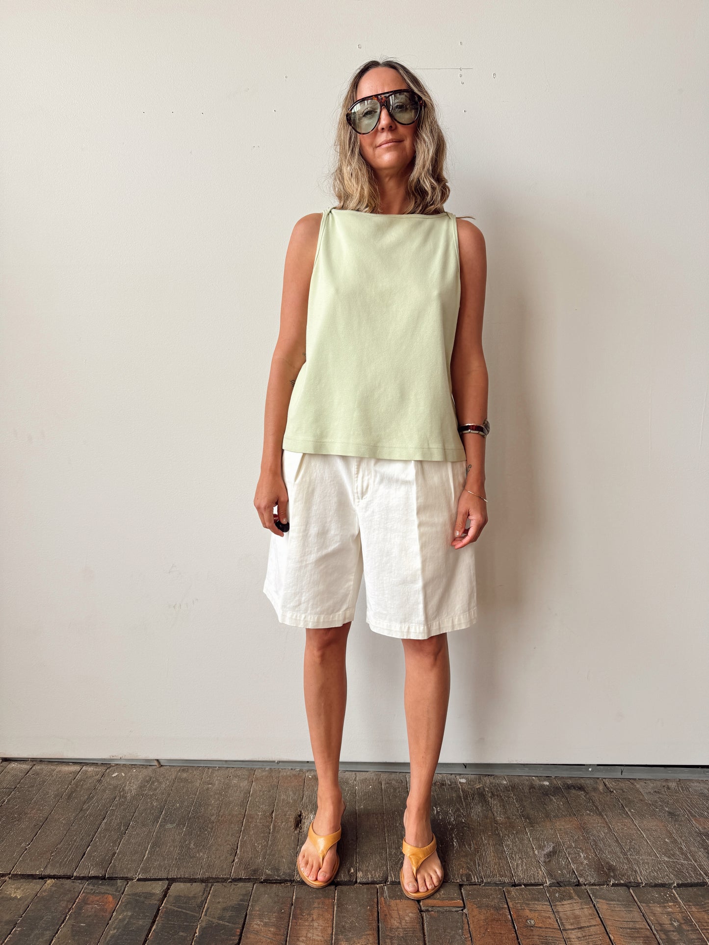 Chartreuse 90s Cotton Tank (L)