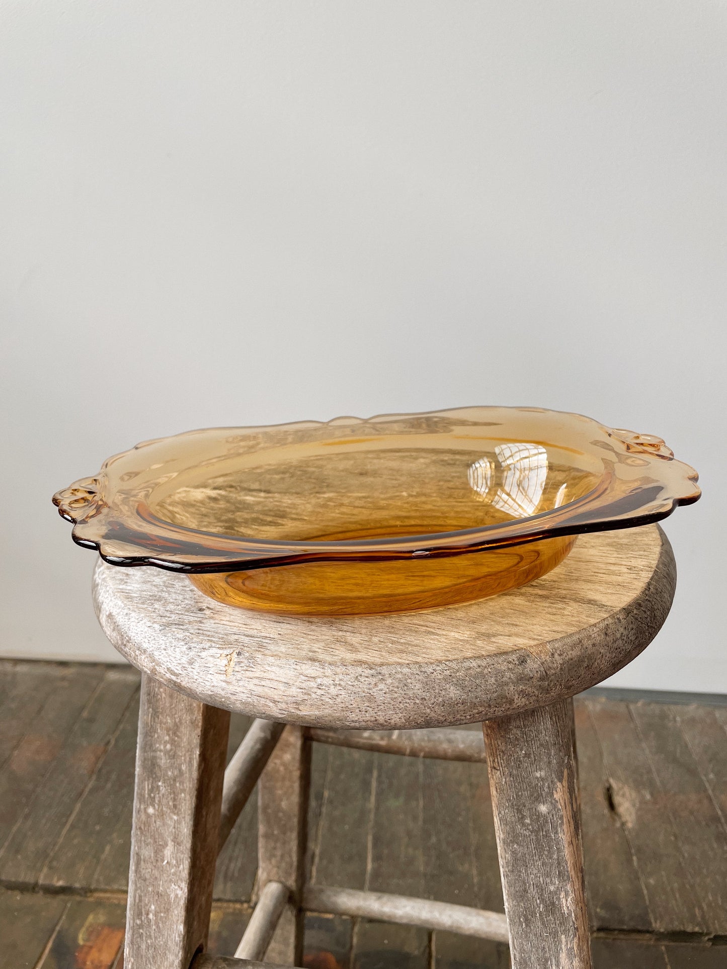 Cambridge Glass Amber Depression Dish