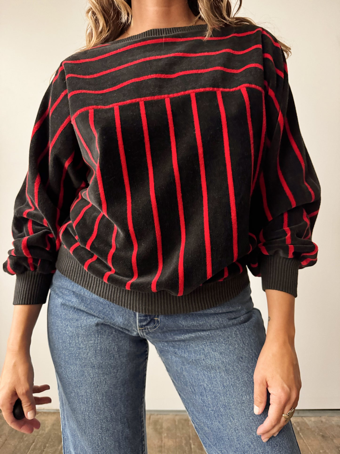 80s Velour Sweater (M)