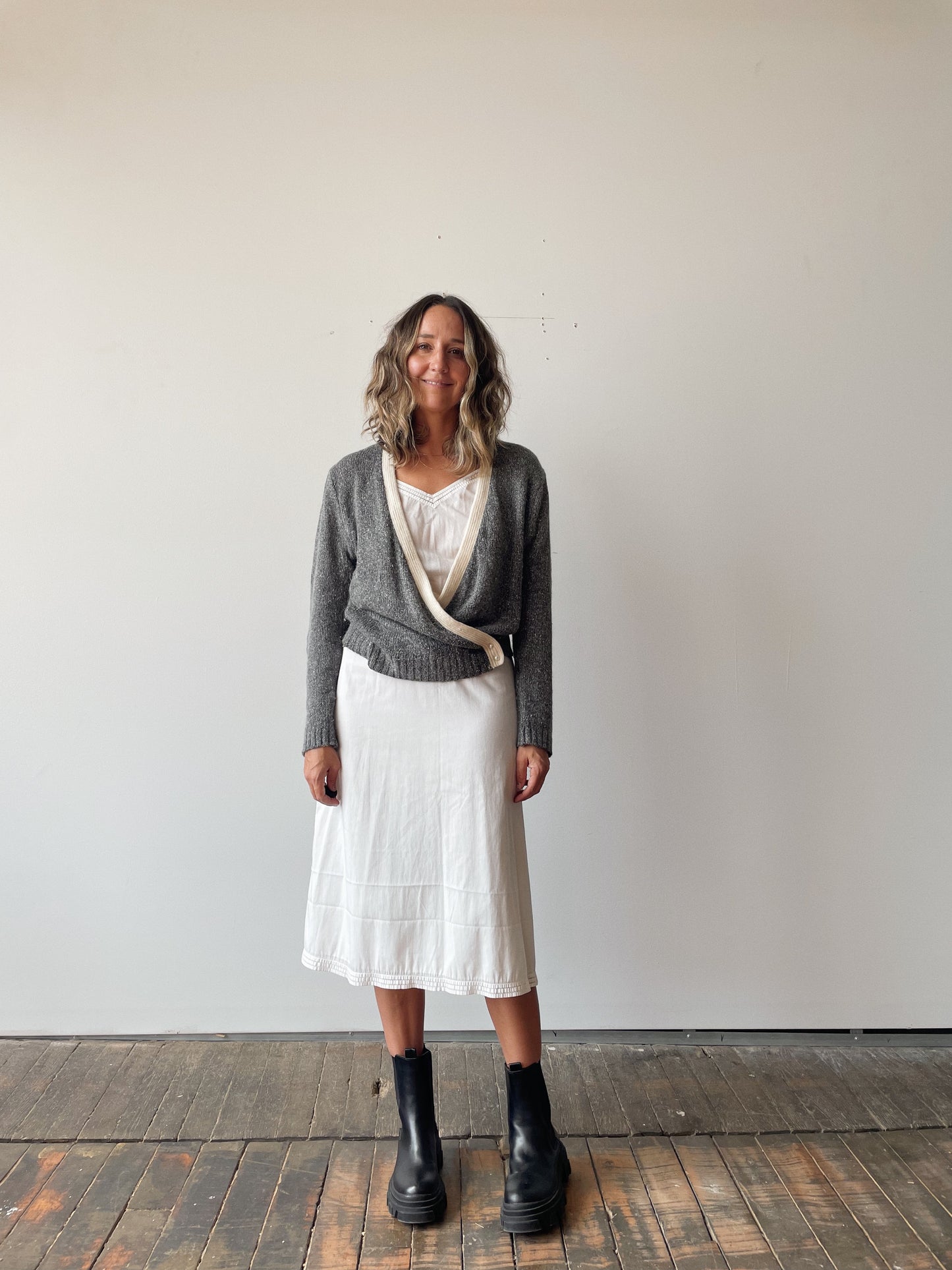 Angora Pearl Wrap Cardigan