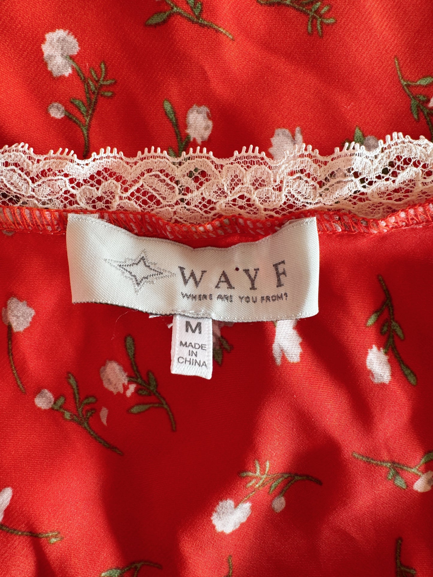 Lace Trim Wayf Blouse (M)