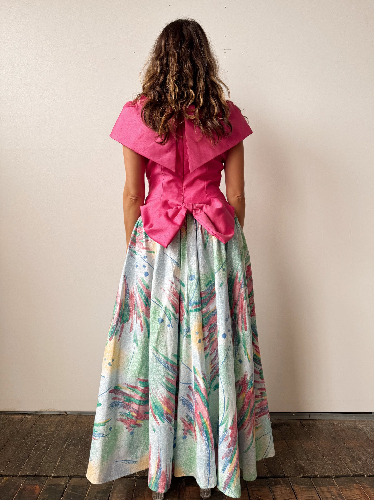 Two-Piece Handmade 90s Evening Dress (M)