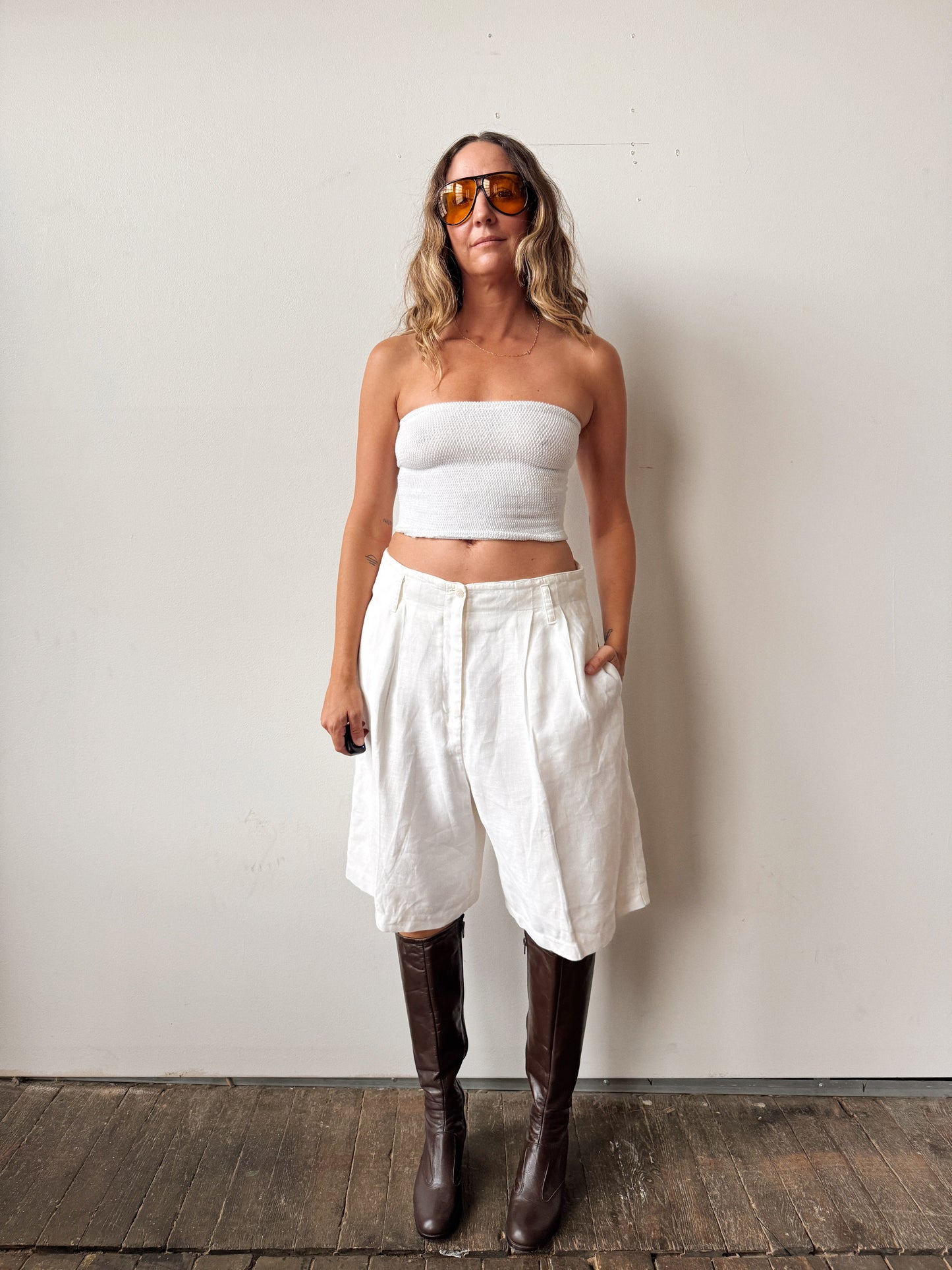 Linen Long 00s Shorts (32")