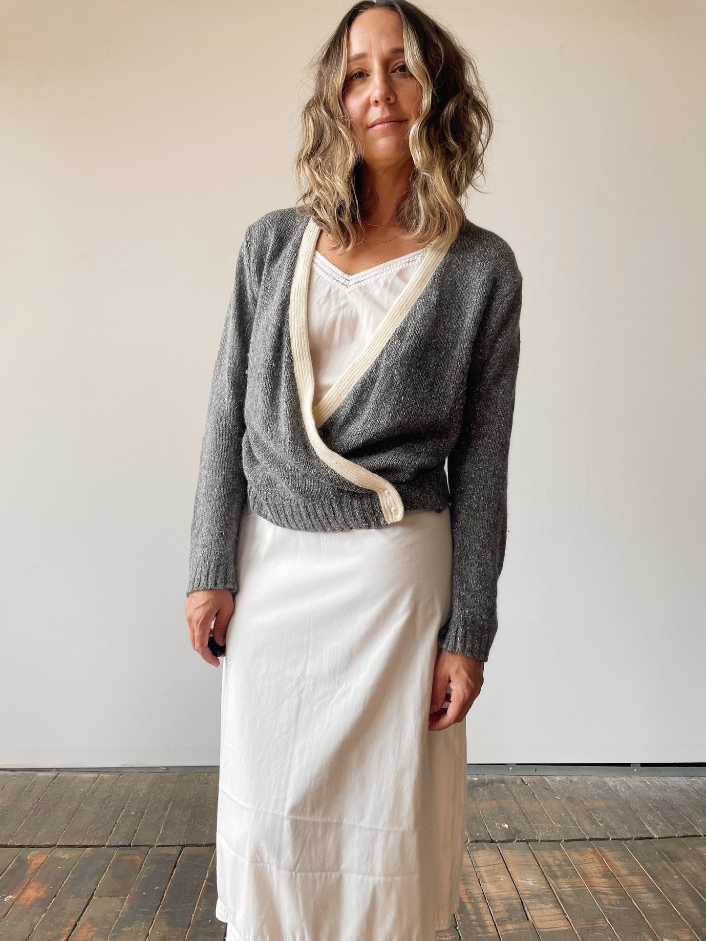 Angora Pearl Wrap Cardigan