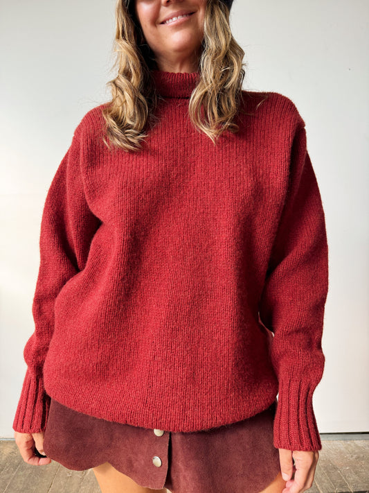 Wool 90s Knit Sweater Turtleneck (M)