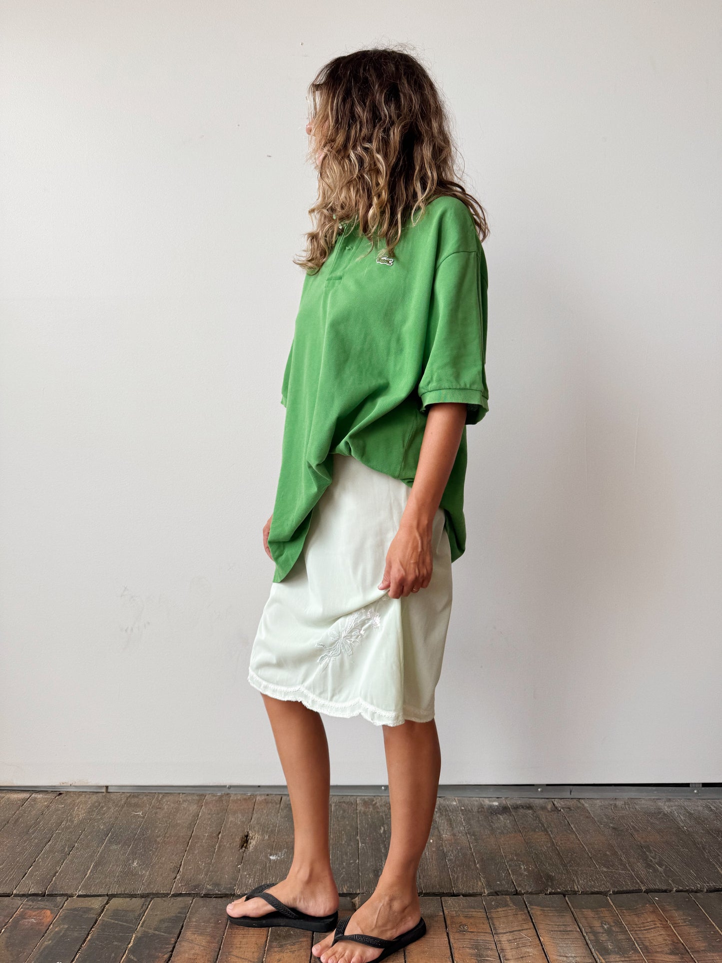 Oversize 00s Green Lacoste Polo (XXL)
