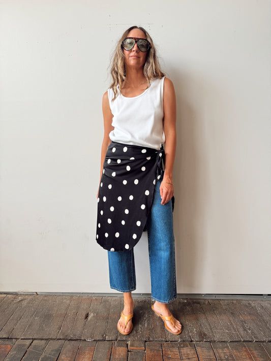 Spandex Polka Dot Swim 80s Cover-up