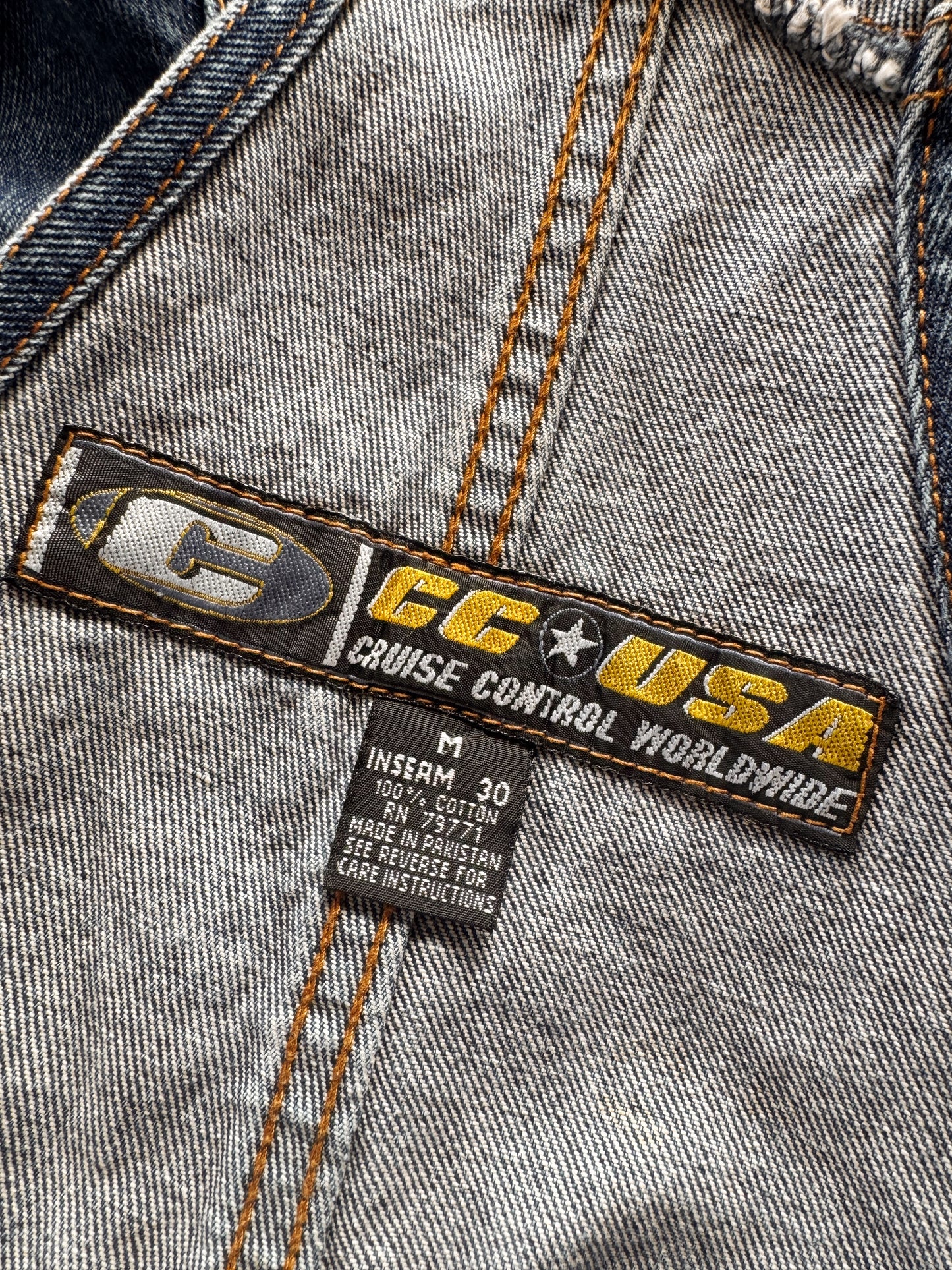 Y2K Heavy Denim Overalls (M)