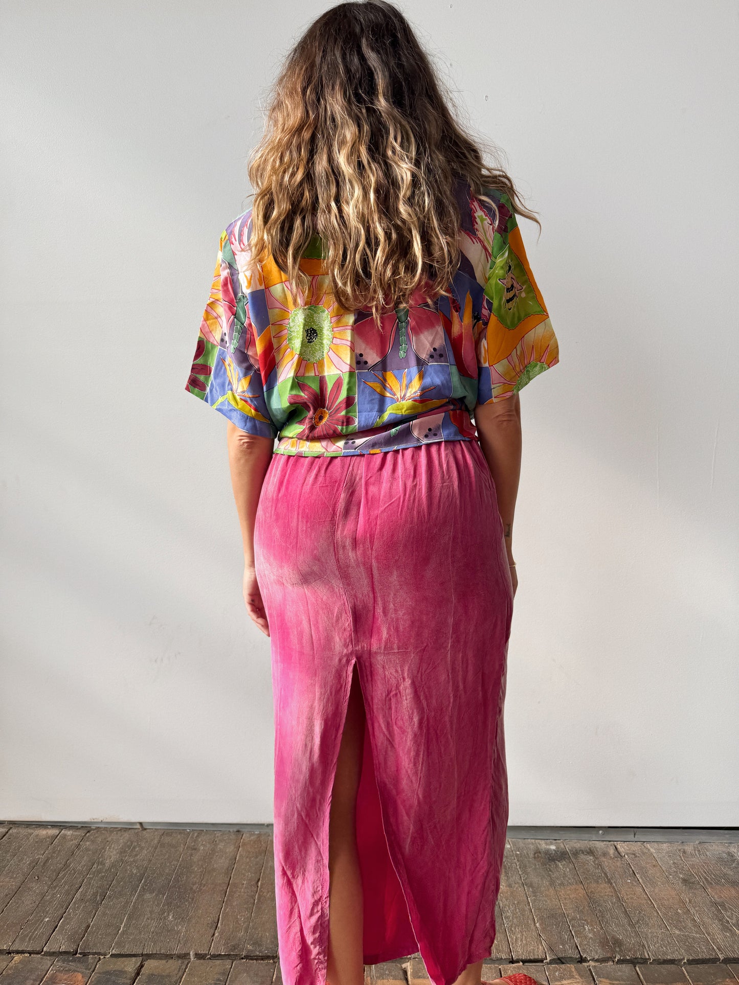 Pink Midi 90s Skirt (25")