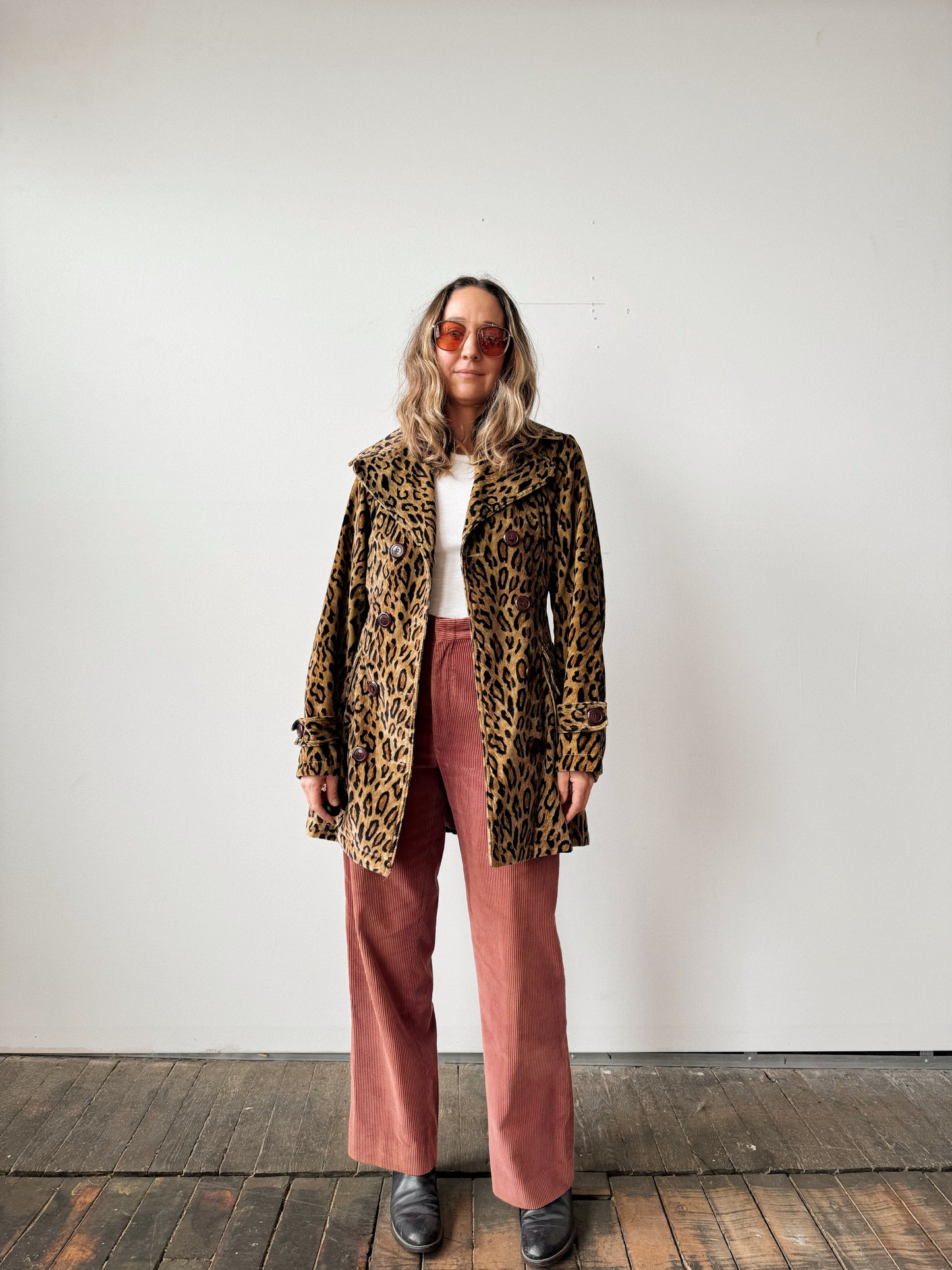 90s Leopard Coat (M)