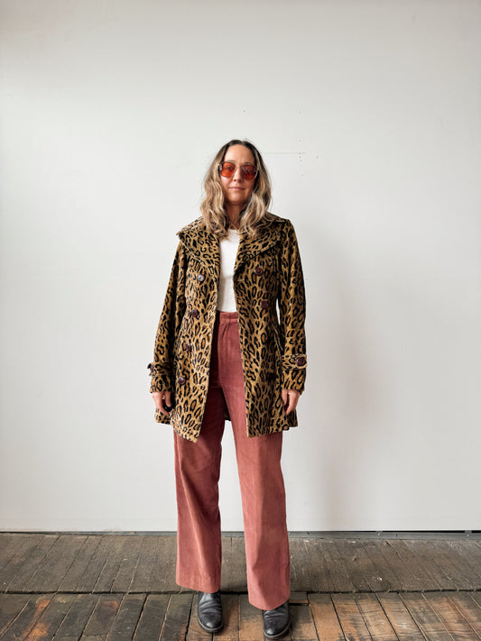 90s Leopard Coat (M)