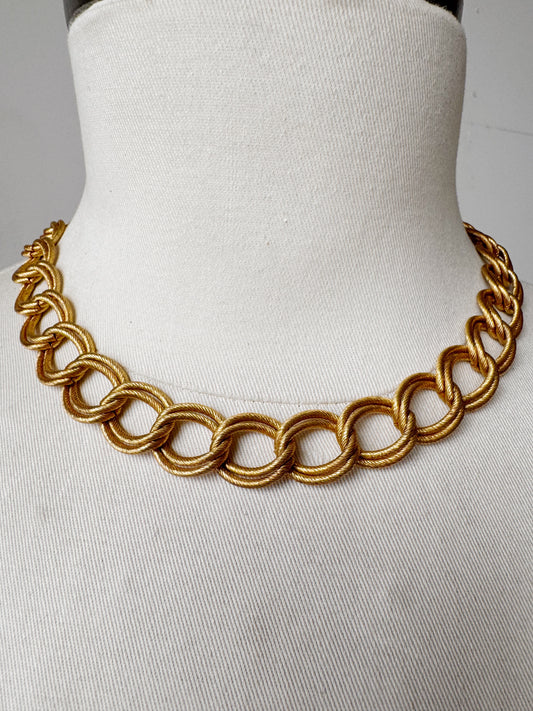 Gold Tone Layered Costume 19" Necklace