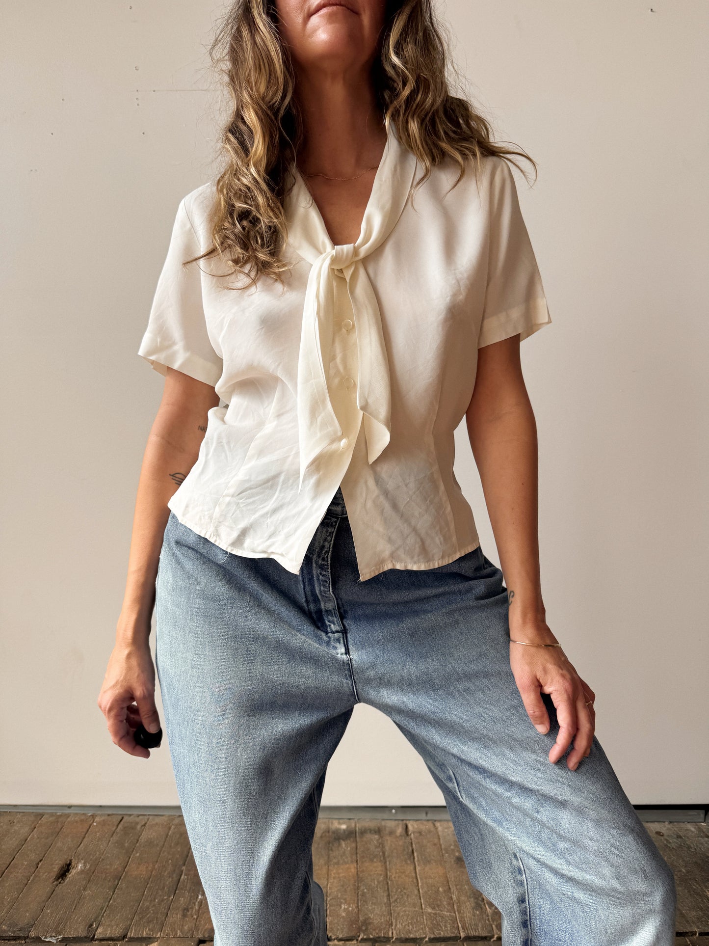 50s Blouse Betty White Top (S)