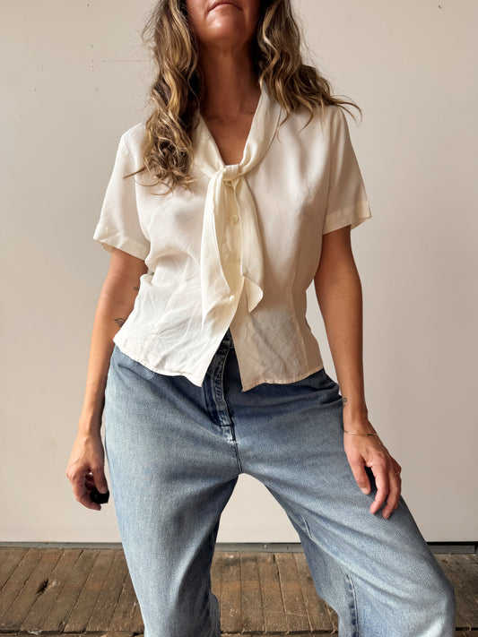 50s Blouse Betty White Top (S)