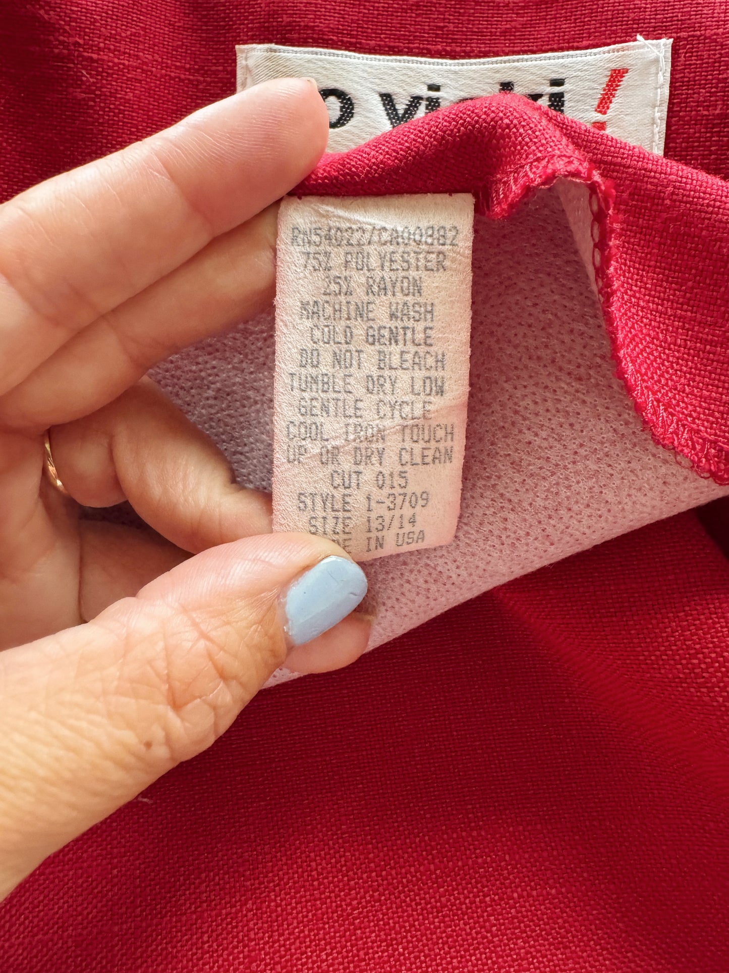 80s Ruby and Applique Blouse Jacket (M)