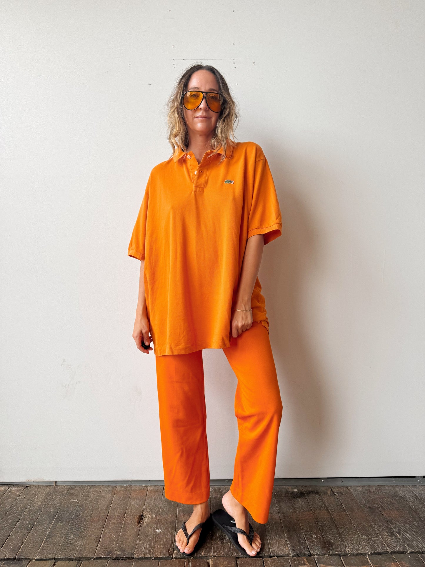 Oversize 00s Orange Clementine Lacoste Polo ( XL)