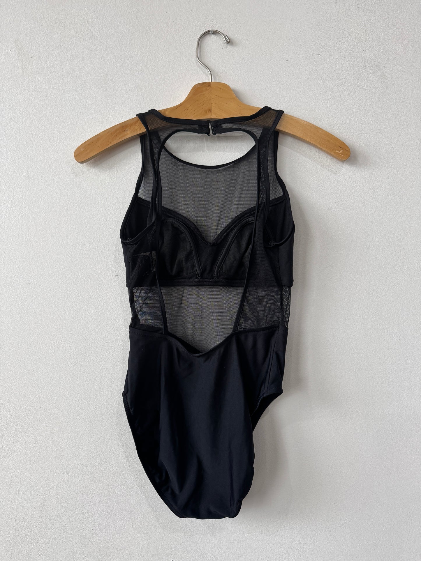 90s Made in USA Jantzen Sheer Panel One-Piece (M)
