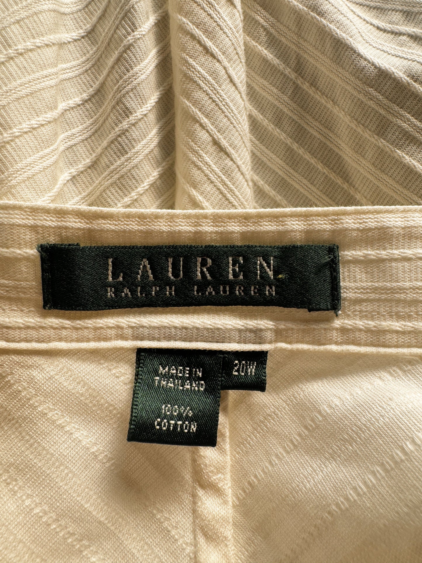 Cotton Ralph Lauren Textured Woven Blouse (XXL)