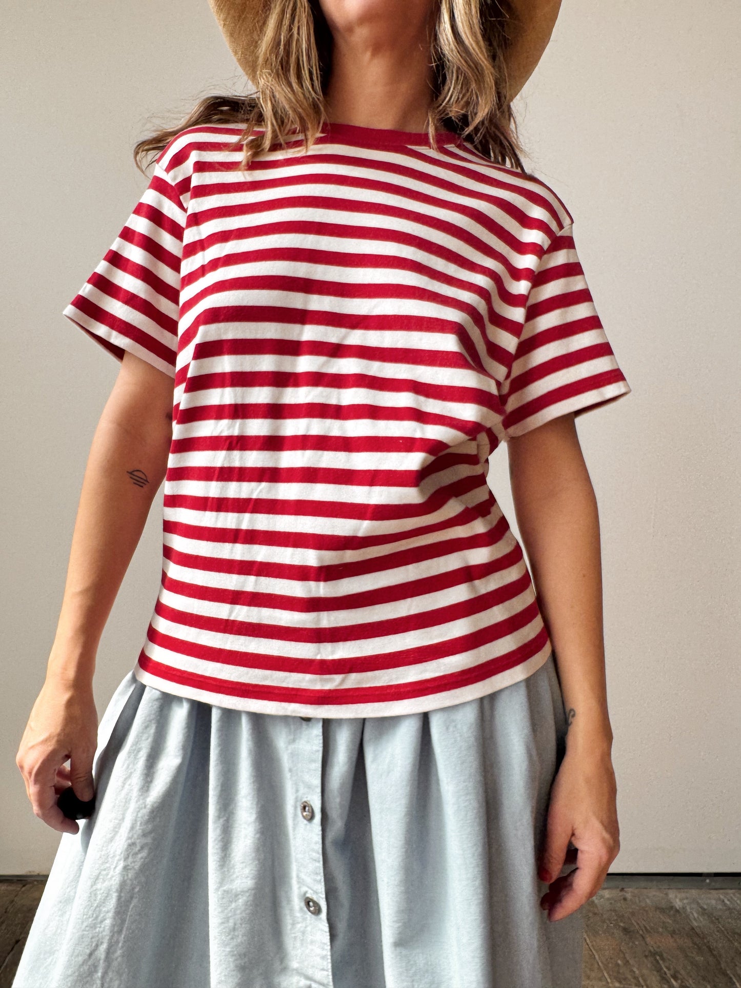 Heavy Cotton 90s Striped Tee (L)