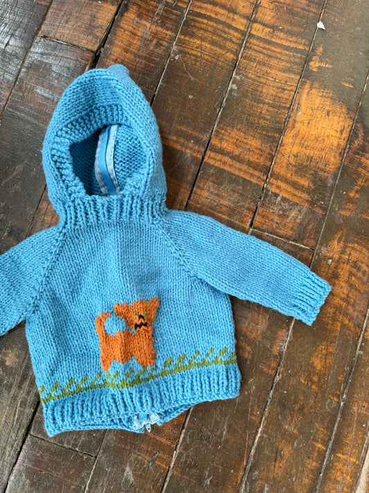 80s Hand-Knitted Doggy Knit (3mths)