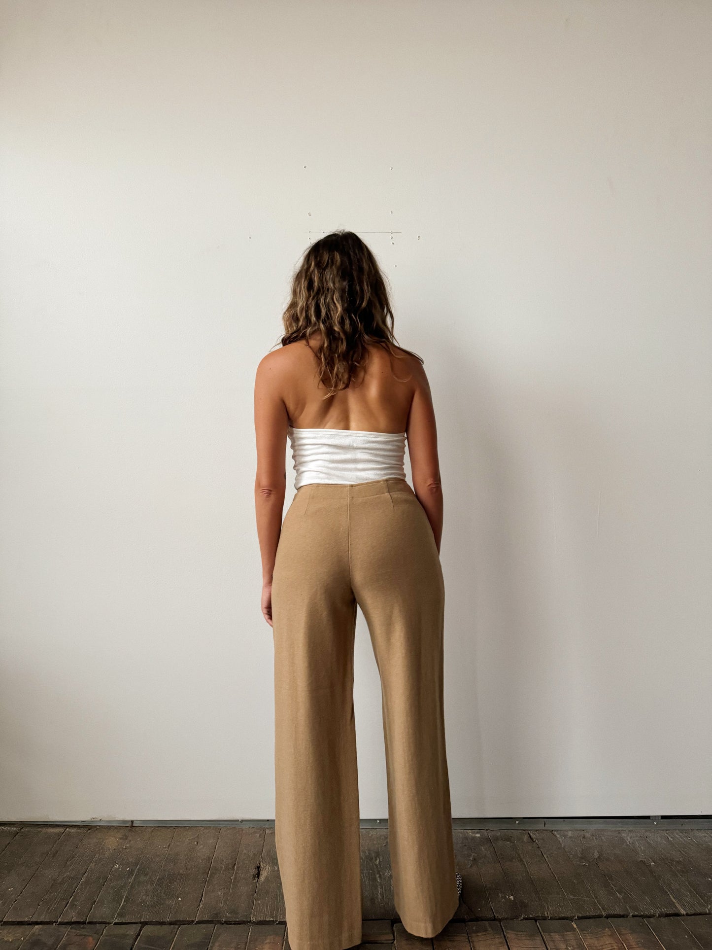 80s Camel Wool Sailor Pant (26")