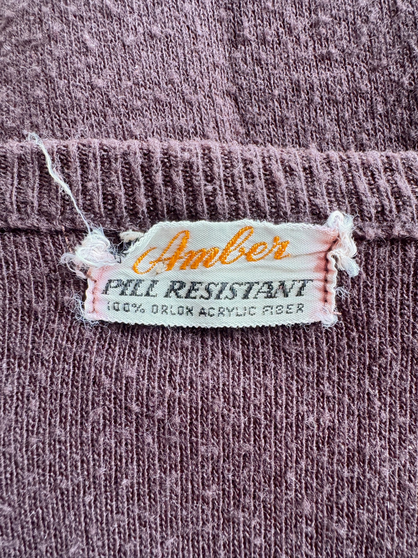 Chocolate Brown Amber 70s Cardigan (S)