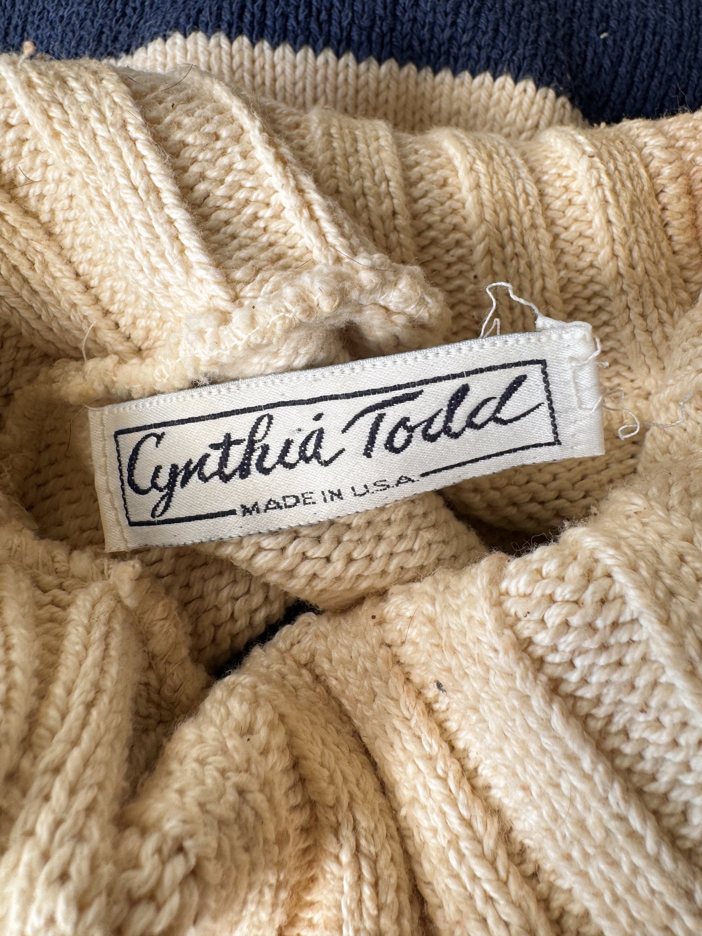 Knit Striped Turtleneck 90s Sweater (L)