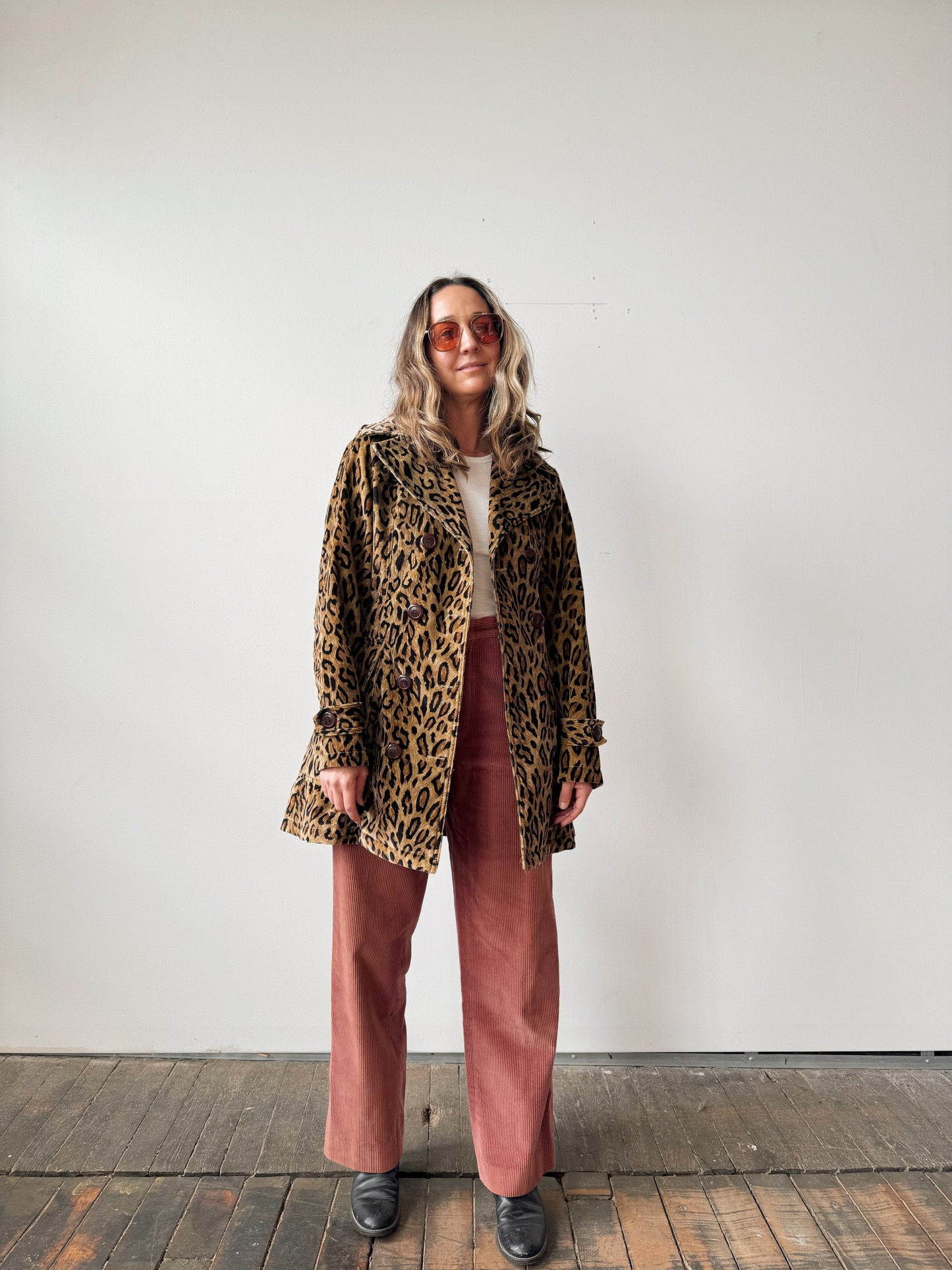 90s Leopard Coat (M)