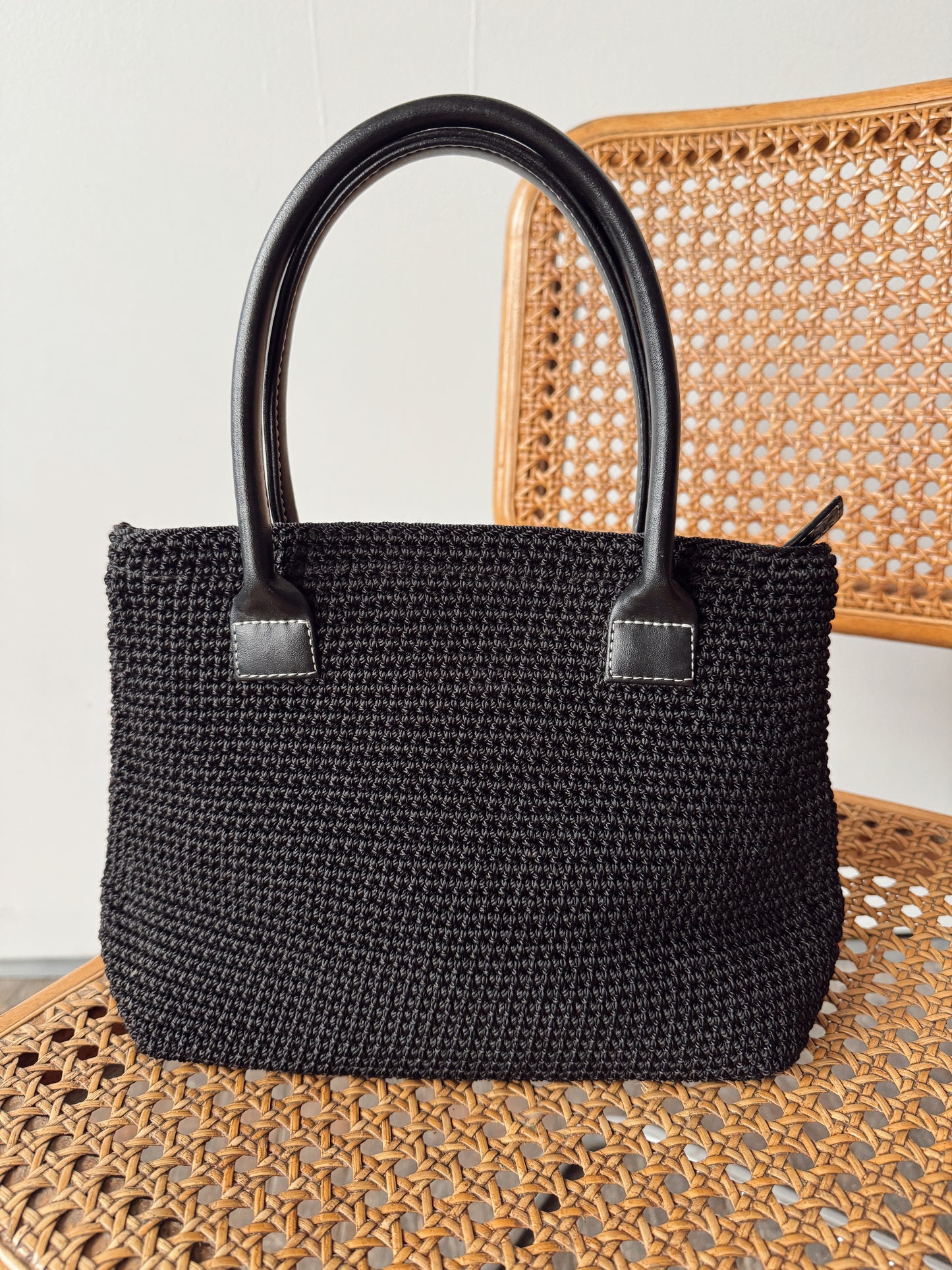The Sak Elliot Lucca Crochet Handbag with Leather Handles