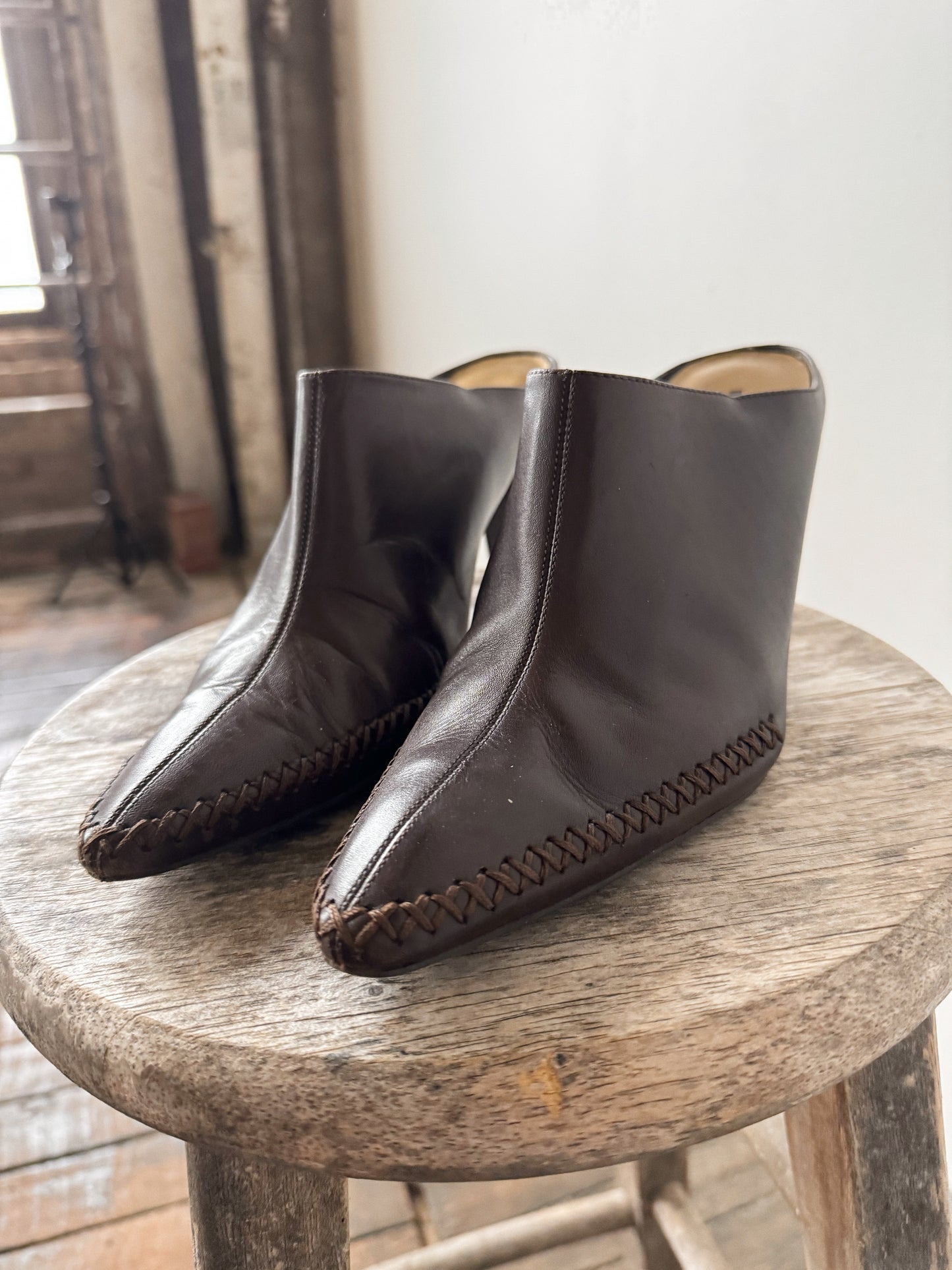 Leather Stitch Mule heels (9)