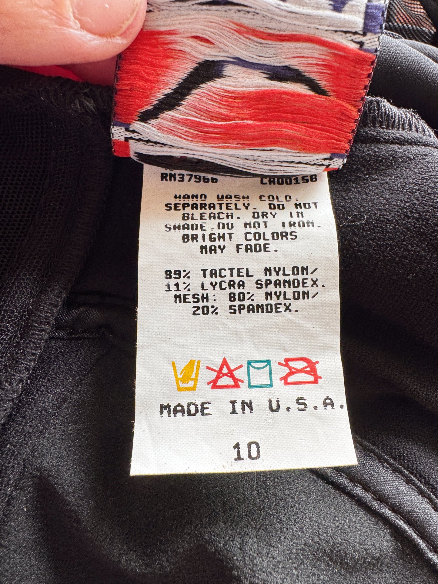 90s Made in USA Jantzen Sheer Panel One-Piece (M)