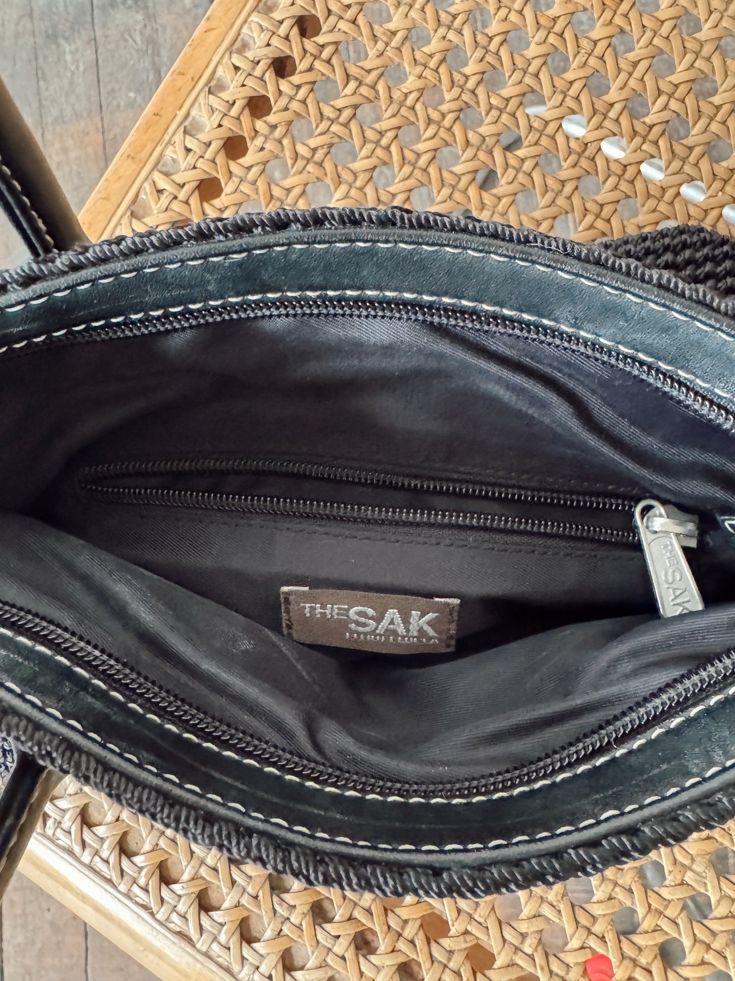 The Sak Elliot Lucca Crochet Handbag with Leather Handles