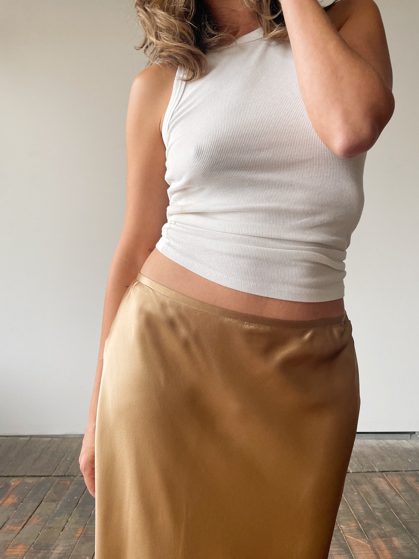 Ralph Lauren Silk Midi Skirt (L)