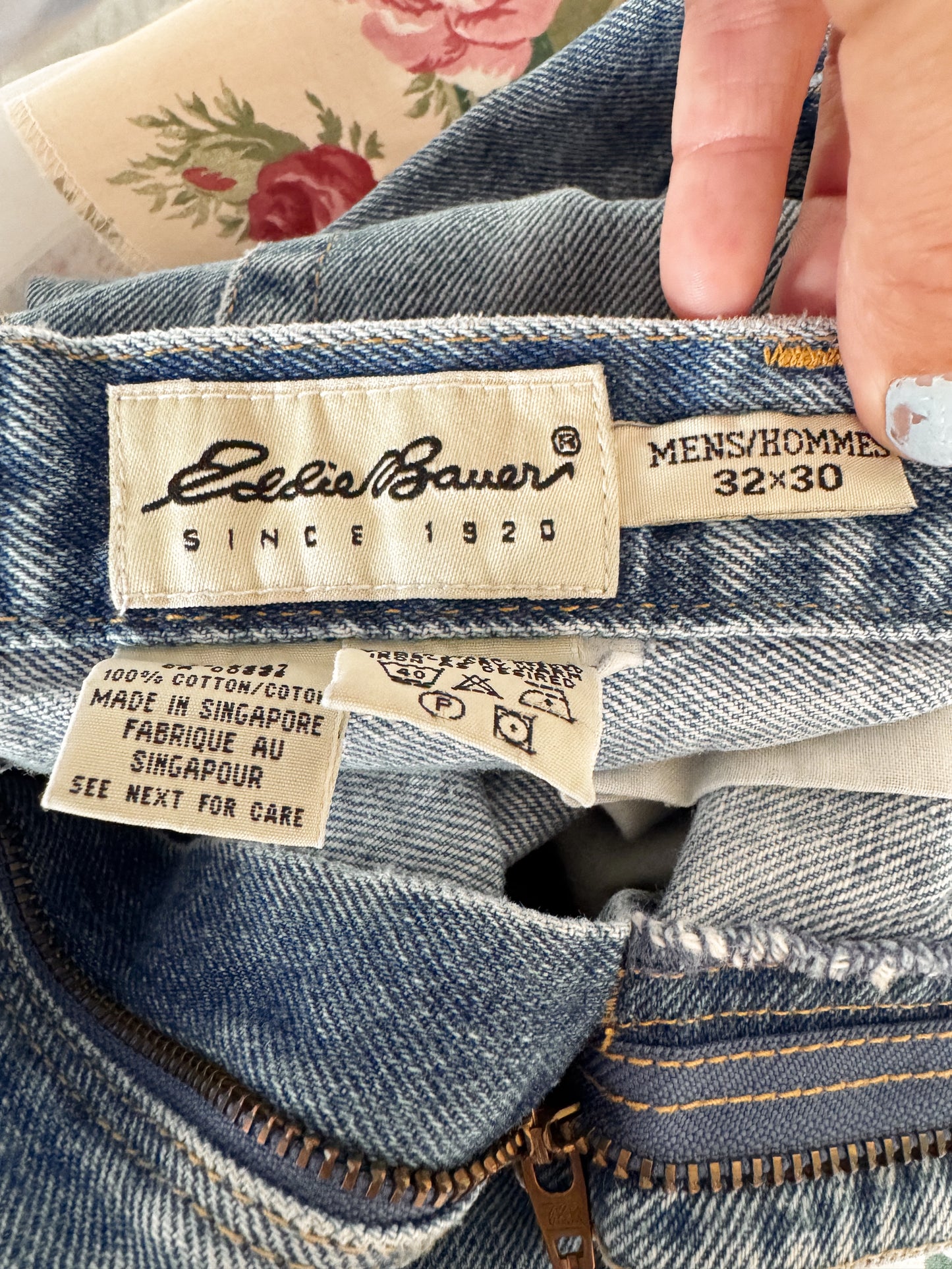 Dark Wash 90s Patchwork Denim (31"x29")