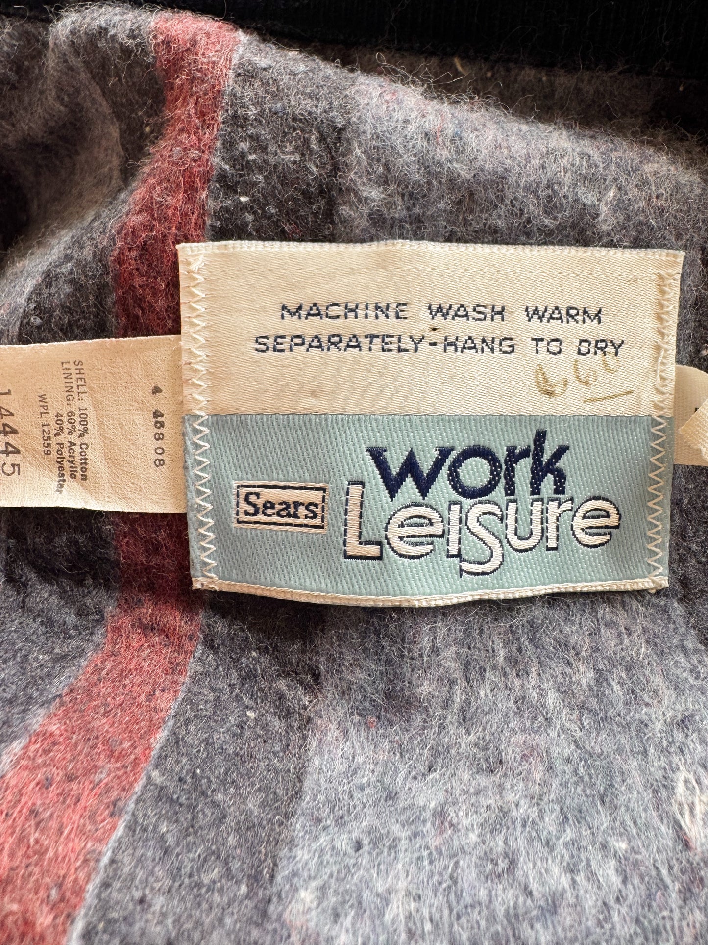 Denim 70s Flannel Lined Work Wear Jacket (M)
