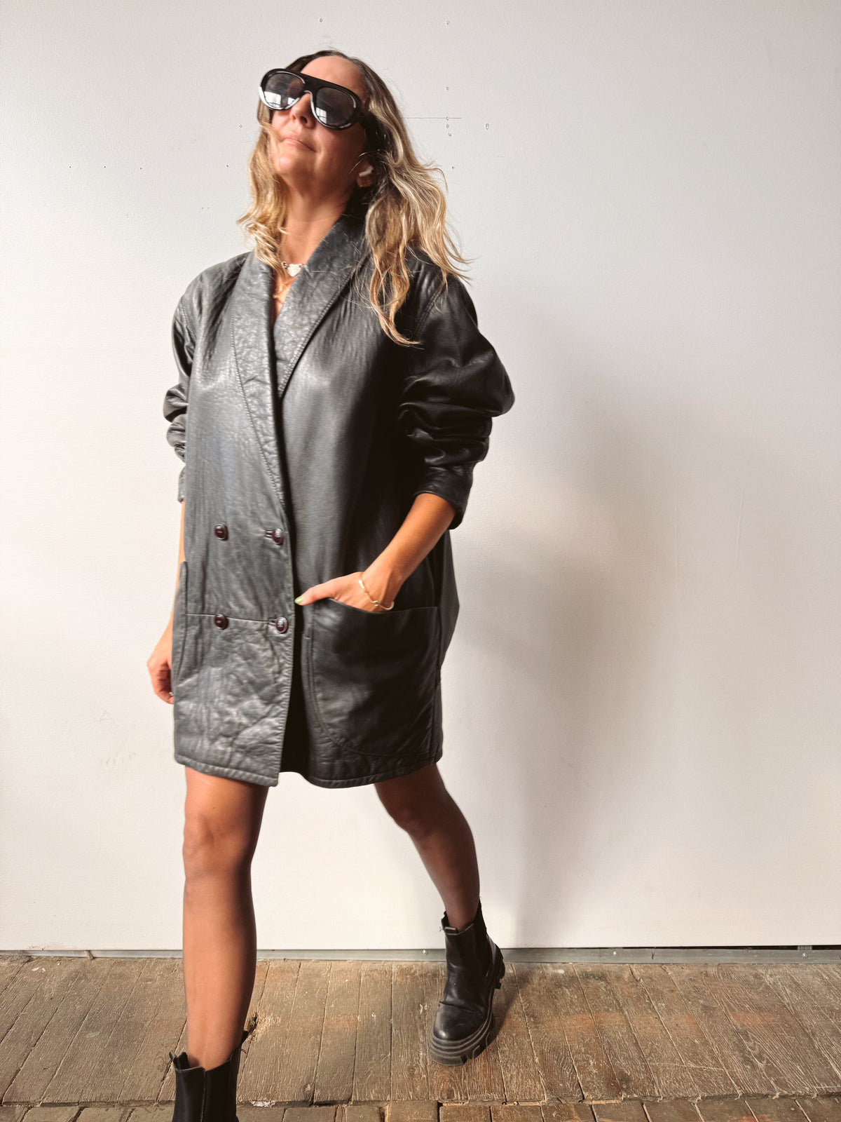 Mario Zeli 80s Vintage Leather Jacket (XL)