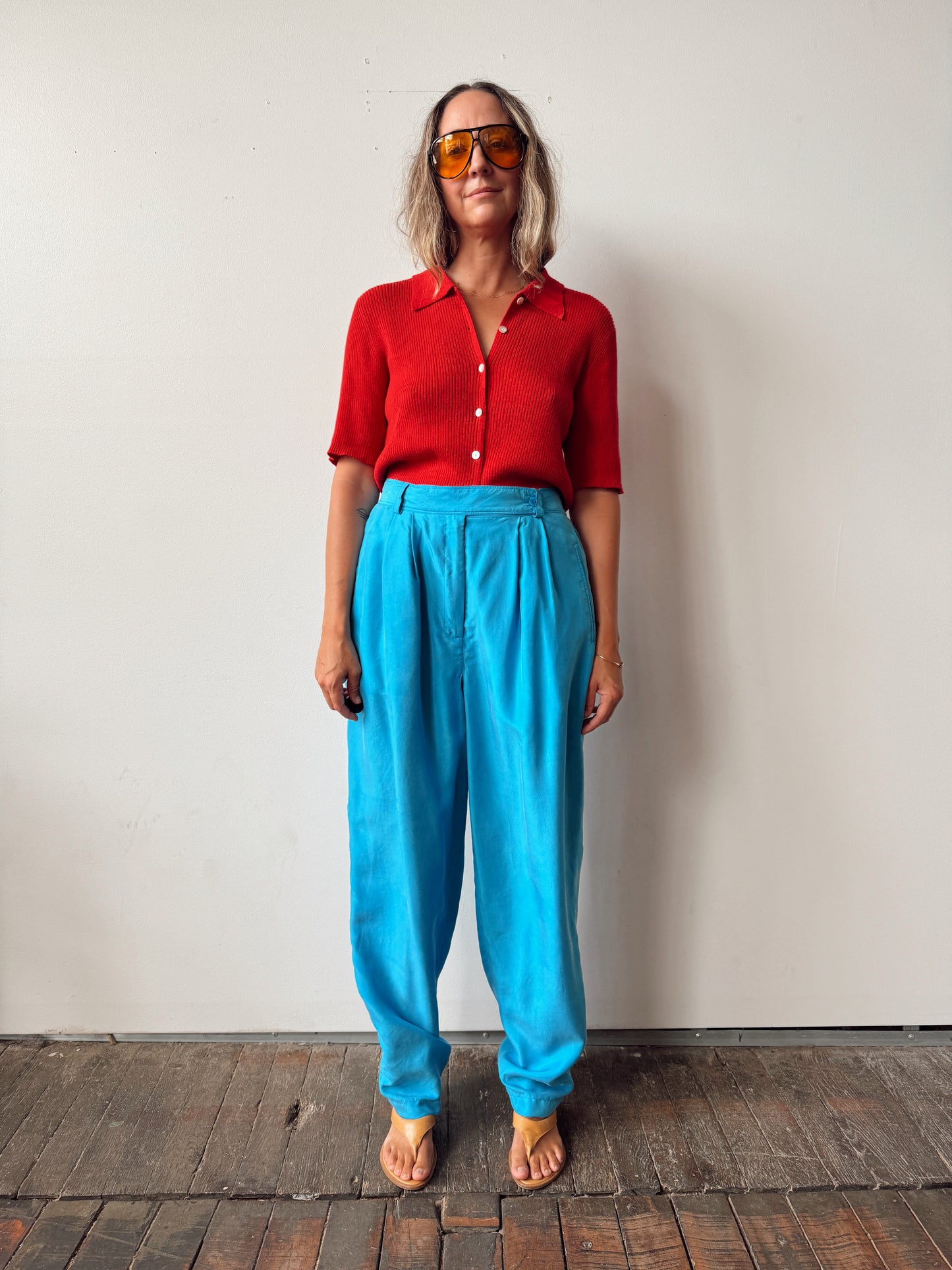 Cerulean Silk 90s Trouser (28")