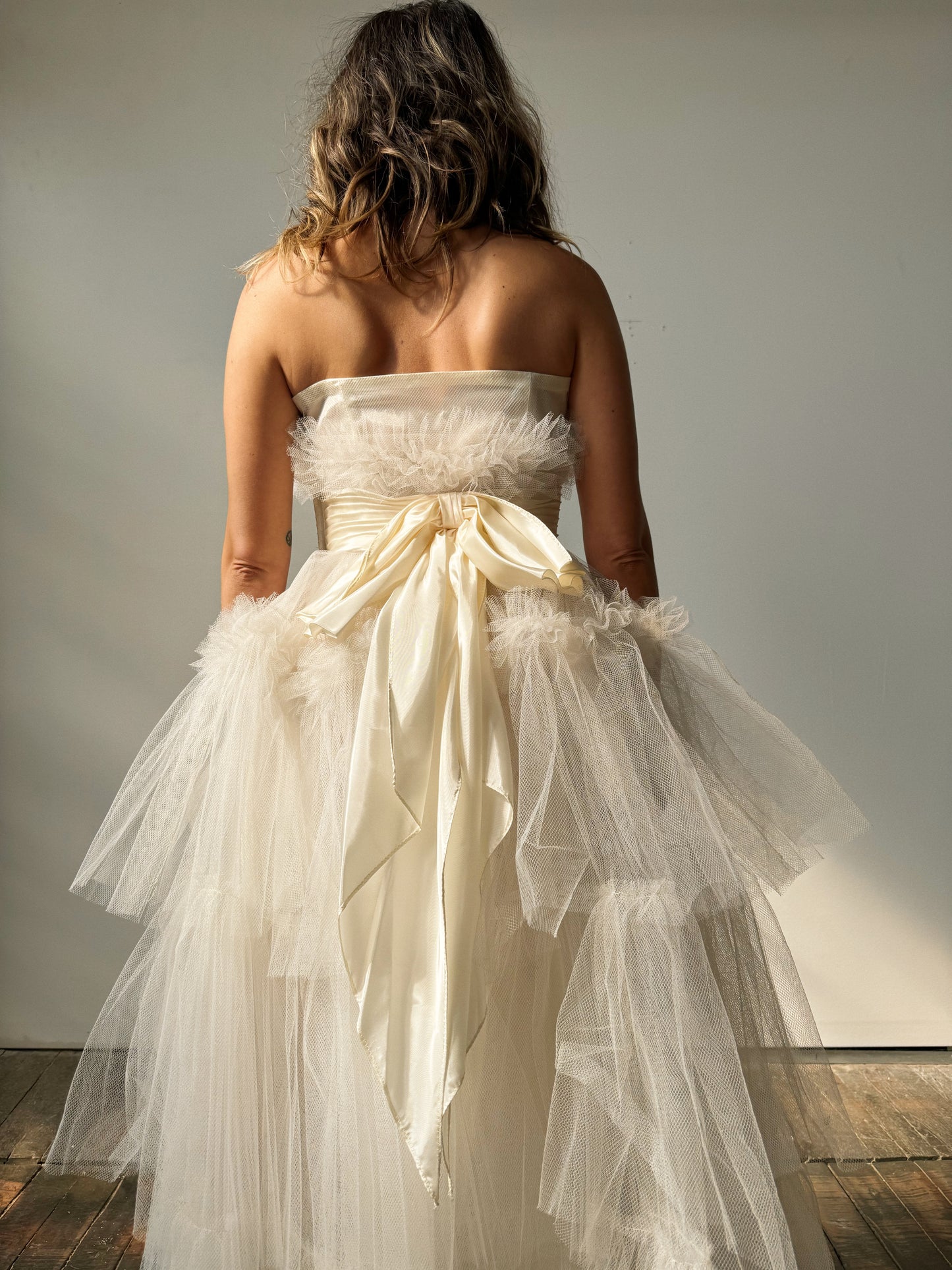 50s Tulle Tiered Cupcake Wedding Dress