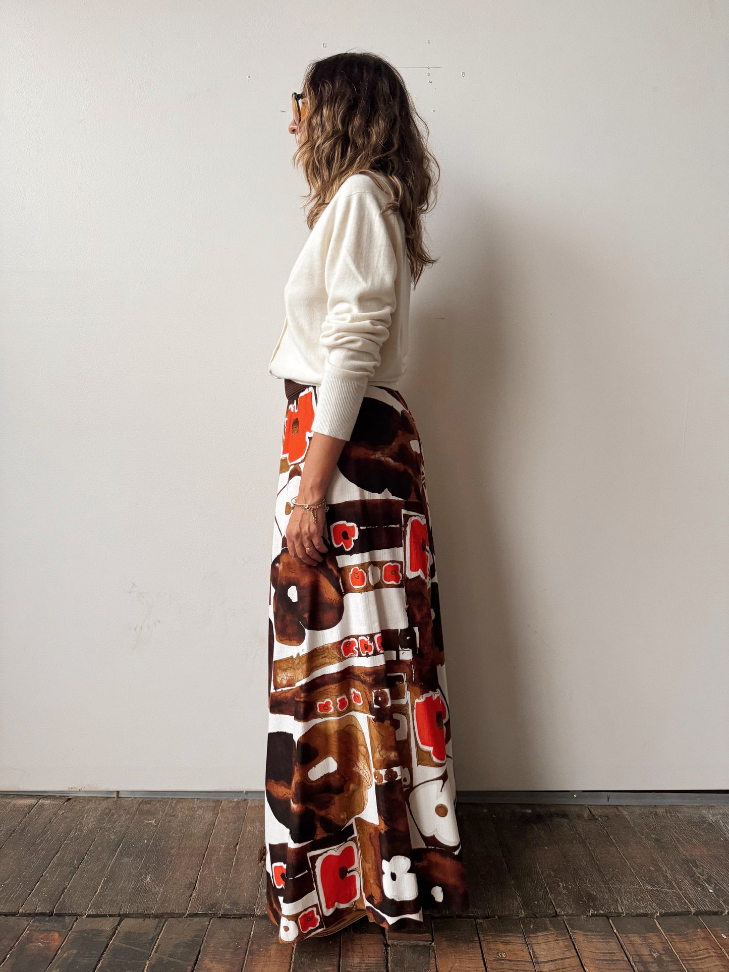 Abbott Cotton 70s Abstract Skirt (26")
