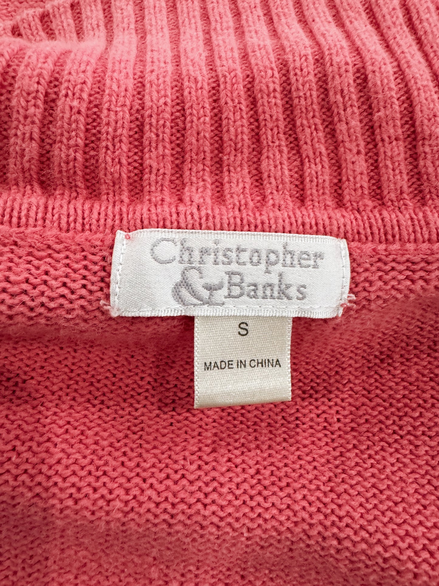 Salmon Knit Summer Sweater (S)