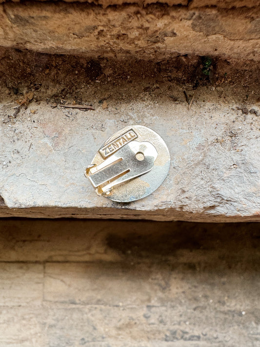 Greek God Coin Clip-on Earrings